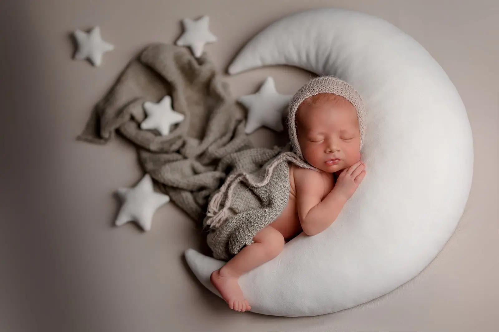 Baby photography with blankets