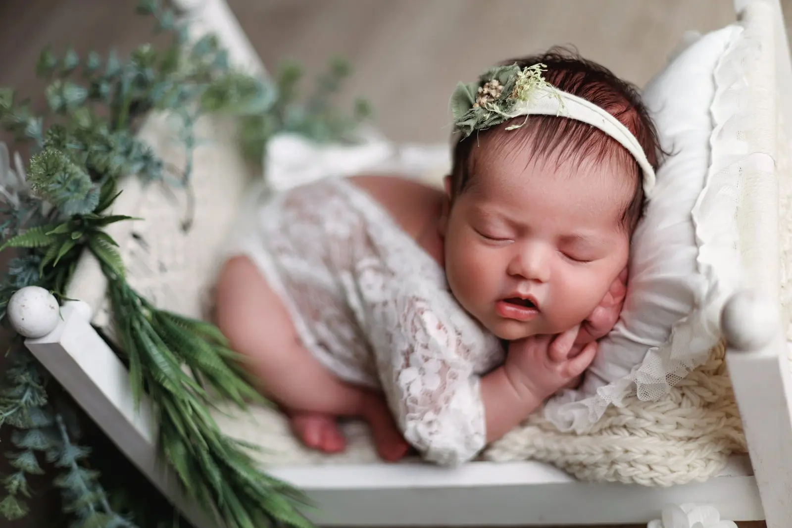 Boho-style baby photography