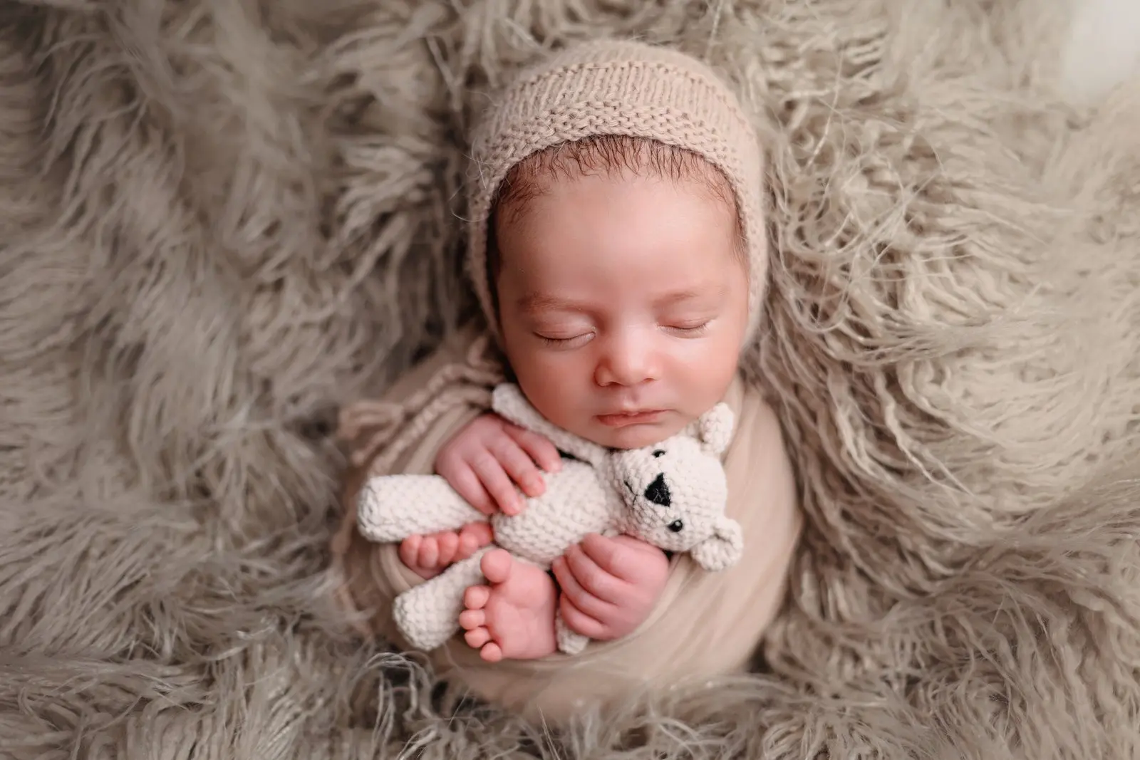 Pastel-tone baby photography