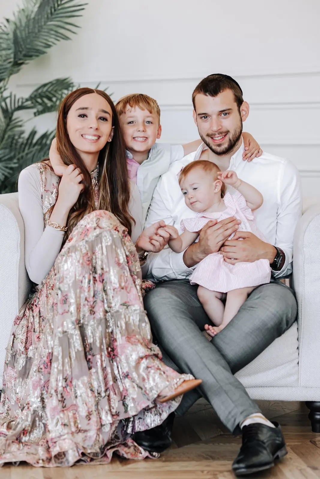 Family studio photography on a clean background