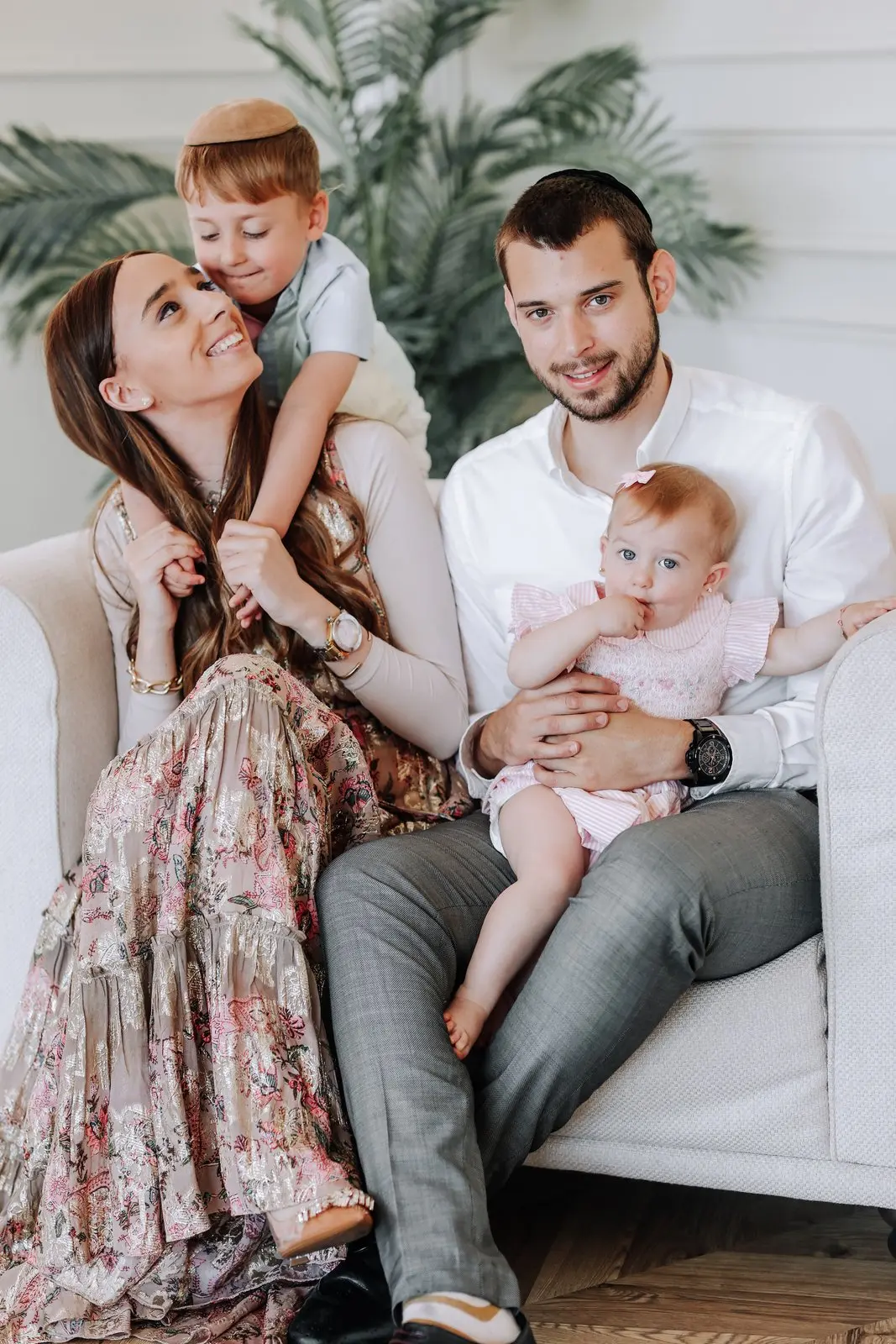 Family harmony in studio portraits