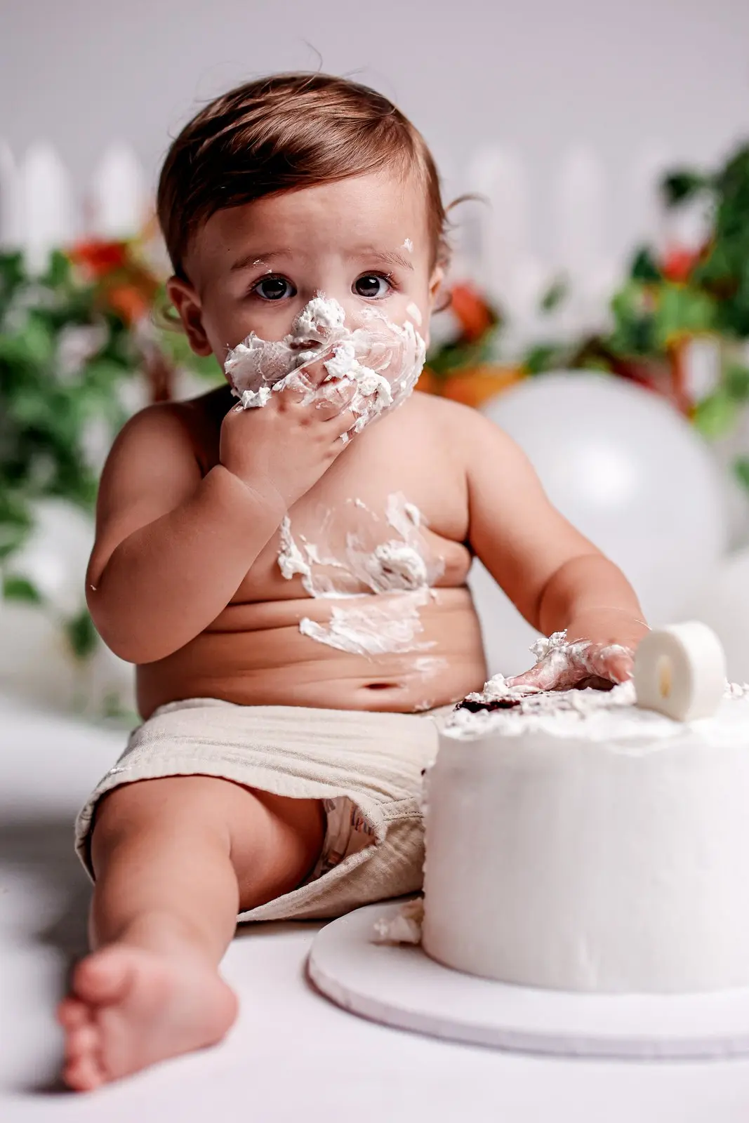 צילומי גיל שנה עם עוגת קייקסמאש